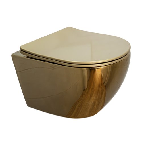 Złota miska wc wisząca Mizu Rimless 3.0 MIZU-GL-WH-RIM-03 Hydrosan