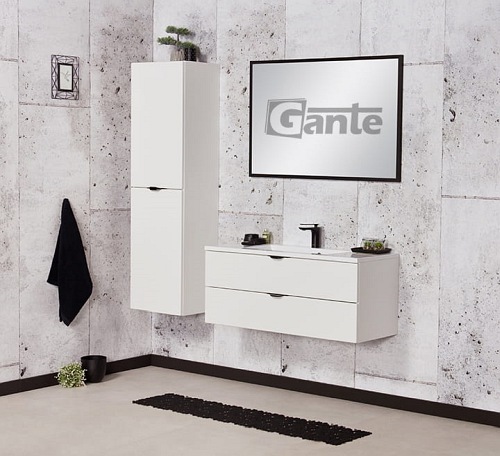 Biała matowa szafka łazienkowa z umywalką 100 cm Victa Gante
