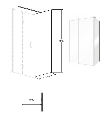 Kabina prysznicowa drzwi składane 90x100 cm Exo-H Besco