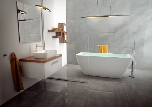 Wanna wolnostojąca biały połysk, Marble+ Parma WW BP