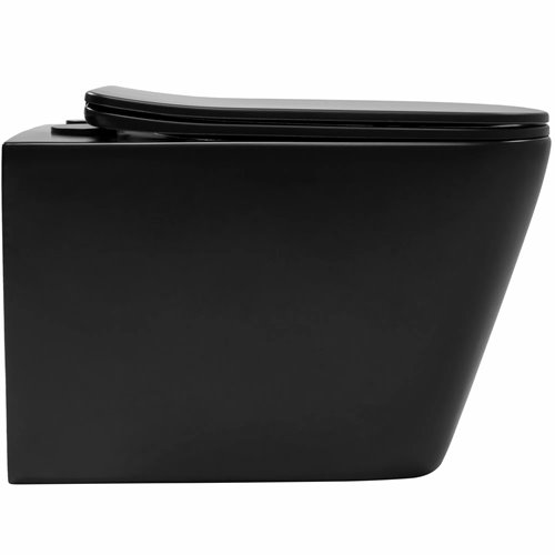 Czarna matowa misa wc wisząca Rimless Raul Rea