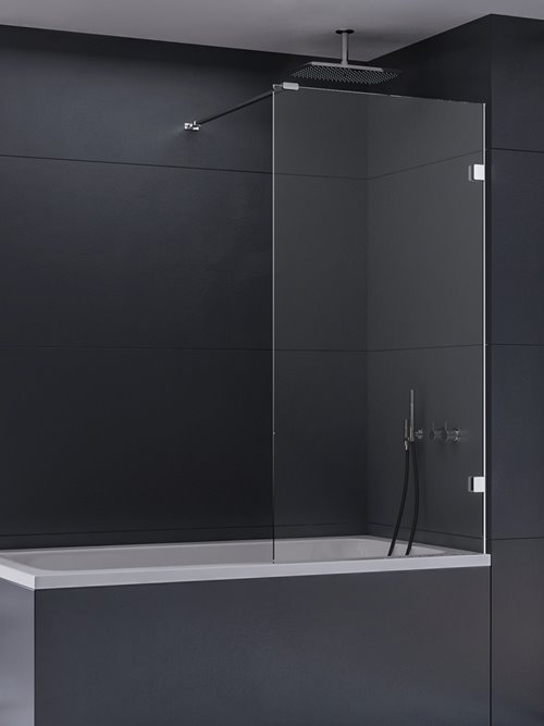 Parawan wannowy 80x150 wspornik prosty 80x150 EXK-0254-WP Eventa New Trendy