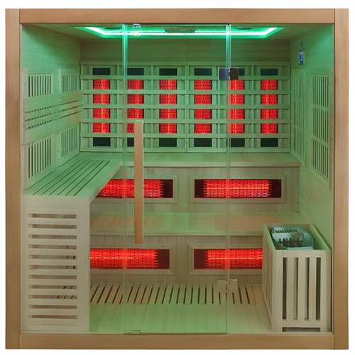 Sauna Combo na podczerwień + fińska 6-osobowa 200x160 cm Helsi2 8KW
