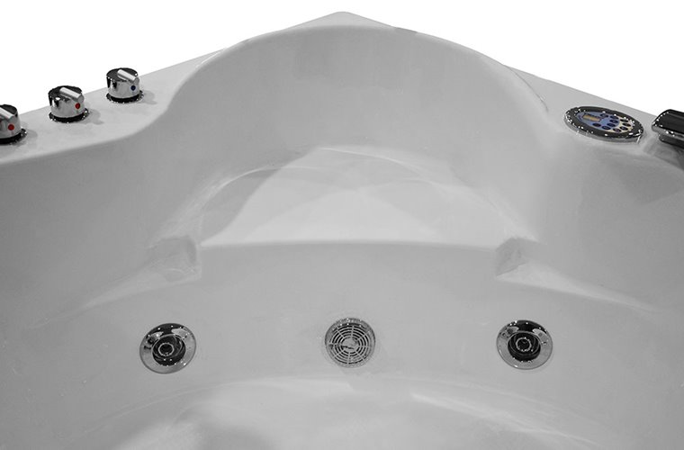 Wanna z hydromasażem narożna Turbo 140x140 cm MO-1001