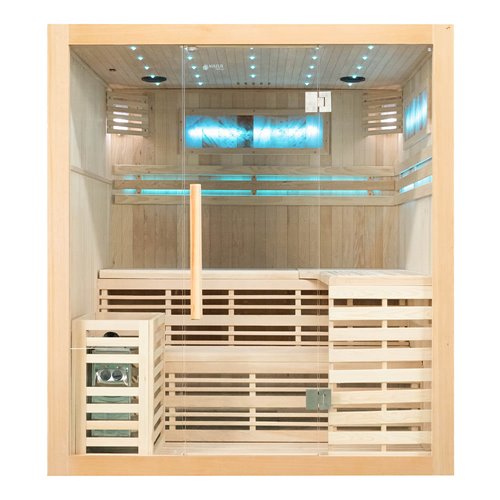 Sauna sucha fińska piec 6 KW Harvia BC60 + kamień solny 180X160X200CM MO-EA4-I Mazur