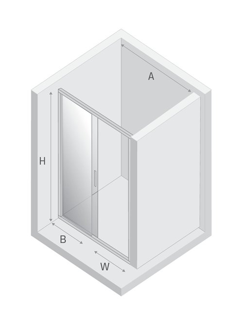 Drzwi prysznicowe rozsuwane 110 cm D-0182A Corrina New Trendy