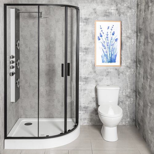 Kabina prysznicowa asymetrczyna z brodzikiem lewa 100x80 Solid RA BL Kerra