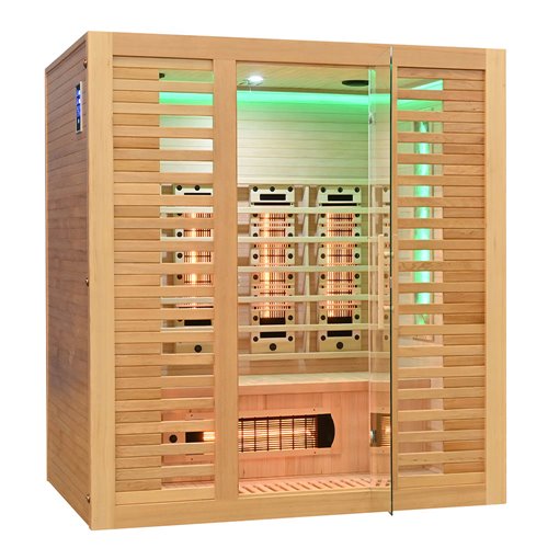 Sauna na podczerwień kamień solny + turmaliny 175X120X190CM MO-RL4ST Infrared Mazur