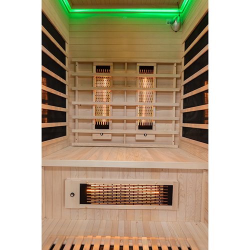 Sauna na podczerwień 3-osobowa 120x105 cm grzejniki kwarcowe i karbonowe Alta2 Infrared