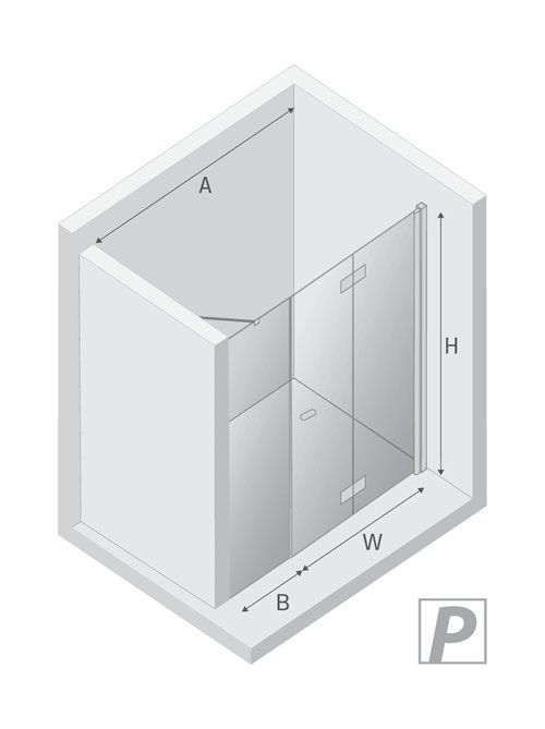 Drzwi prysznicowe składane 100 cm prawe D-0152A/D-0095B New Soleo zdjęcie 8