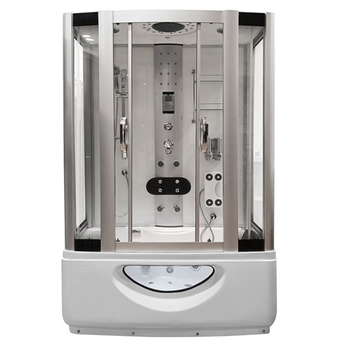 Biała prostokątna kabino wanna z hydromasażem 145x85 cm MO-09944A-145B