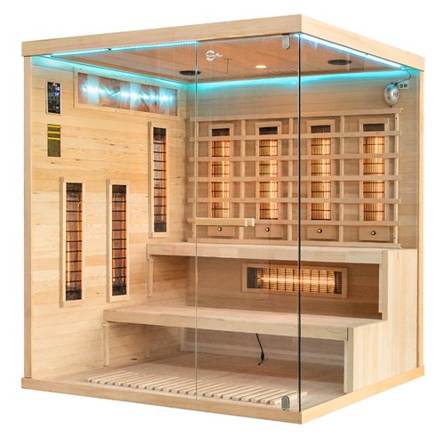 Sauna na podczerwień 4 osobowa + kamienie solne 180X160X200CM MO-EP4RSL XL Infrared Mazur
