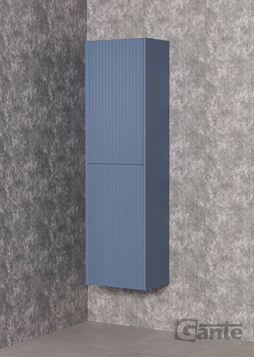 Słupek łazienkowy frezowany wiszący wysoki 155x45 Mirage kolor niebieski mat