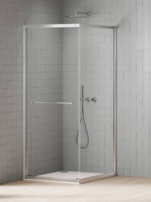 Kabina prysznicowa 80x80 cm drzwi przesuwne na ścianę K-5181 New Varia New Trendy zdjęcie 2