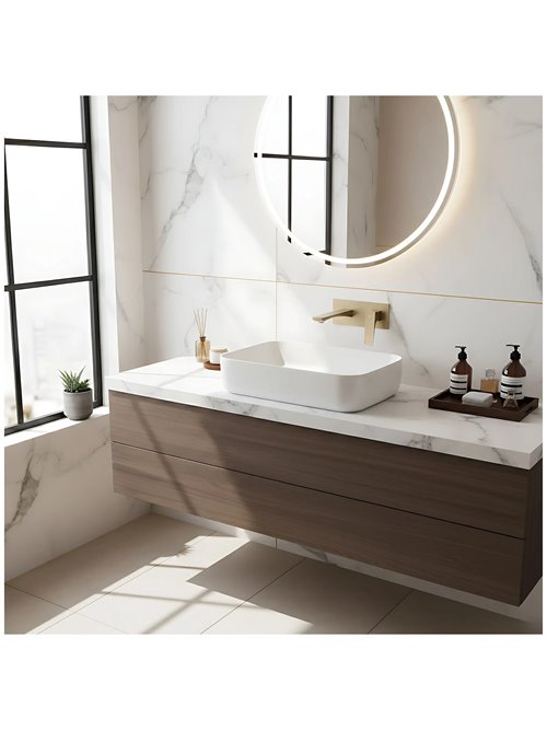 Bateria umywalkowa podtynkowa box Rea Joe złoto szczotkowane