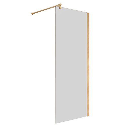 Ścianka prysznicowa złote wykończenie 90 cm BKP251T09Z Easy In powłoka Clean Glass