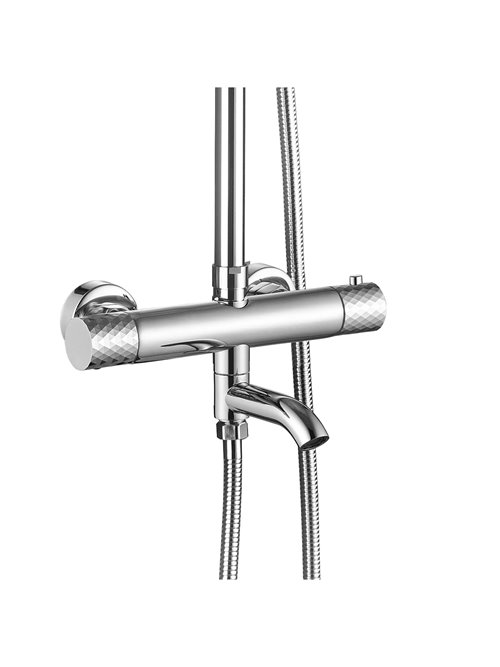 Zestaw prysznicowy natynkowy termostat Lungo Diamond Chrom Rea