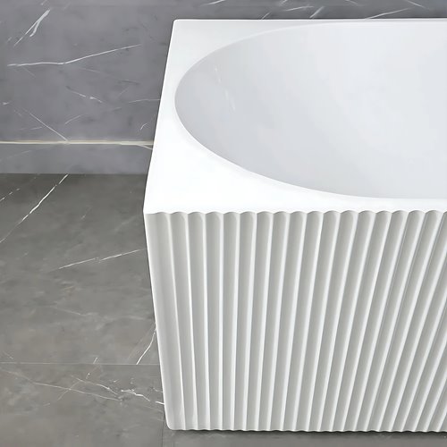 Wanna narożna przyścienna ryflowana lewa 170 cm Wenus Rea