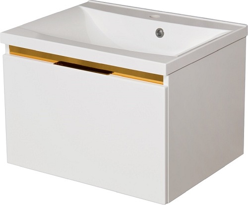 Szafka z umywalką złoty uchwyt 60 cm seria Diamond Gold Gante