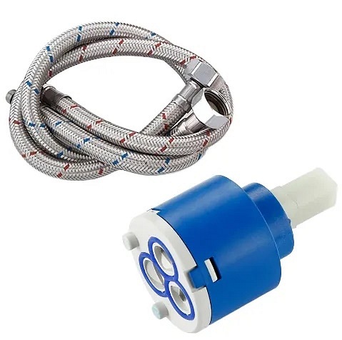 Bateria umywalkowa niska Bloom White Gold Rea