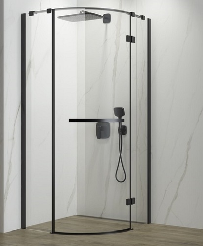 Kabina prysznicowa półokrągła 90x90 Capri Nero Atrium