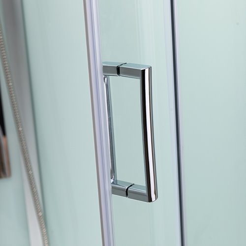 Kabina prysznicowa zabudowana kwadratowa 80x80 cm profil szczotkowany LISA