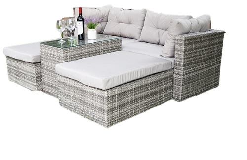 Zestaw mebli ogrodowych z technorattanu Rodos Loge Garden