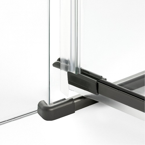 Avexa New Trendy Gunmetal Brushed kabina prysznicowa przyścienna prawa 100x80 cm EXK-3446