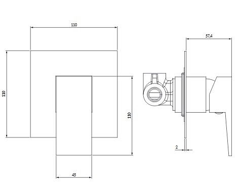 Bateria prysznicowa podtynkowa Fresh FR7145 CR Omnires