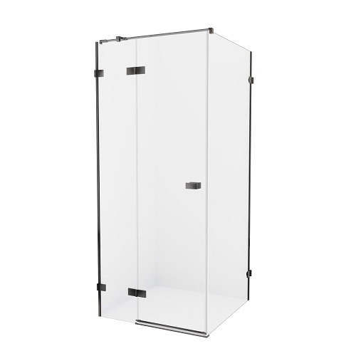 Kabina prysznicowa stal szczotkowana lewa 90x80 cm EXK-3325 Avexa New Trendy Gunmetal Brushed