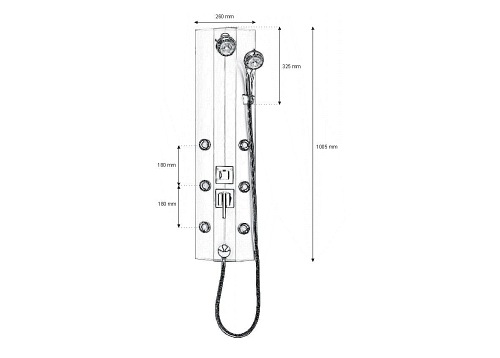 Panel prysznicowy Moonlight Kerra