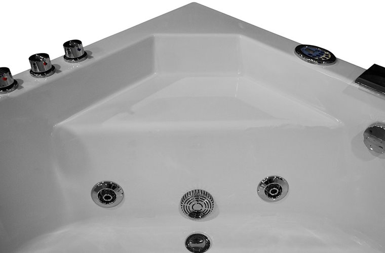 Wanna z hydromasażem narożna pięciokątna 150x150 cm MO-0633