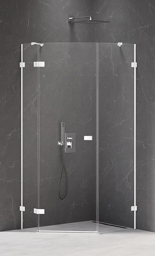 Biała kabina pięciokątna 100x80 EXK-3871 Avexa New Trendy White