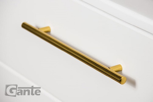 Szafka z umywalką 140 cm dwie komory wisząca biały mat Belli Gold Gante