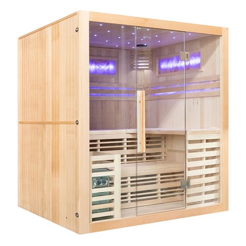 Sauna sucha fińska piec 6 KW Harvia BC60 + kamień solny 180X160X200CM MO-EA4-I Mazur
