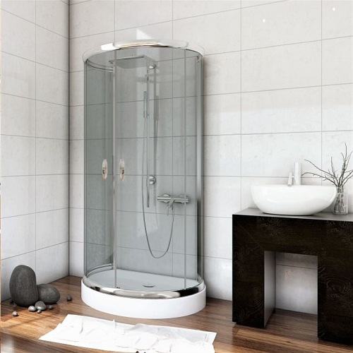 Kabina przyścienna szkło grafitowe 100x80 BK501XG+