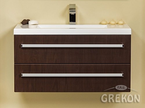 Szafka łazienkowa z umywalką 80/39/2 seria Fokus Wenge Mat