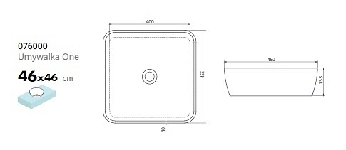 Umywalka One B/O 46 cm Cerastyle