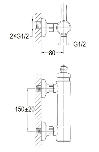 Bateria prysznicowa AM5240 ORB Armance Omnires