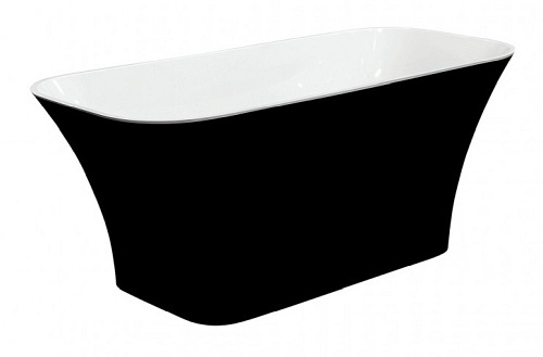 Wanna wolnostojąca z konglomeratu + klik-klak chrom 160 cm Assos B&W Besco