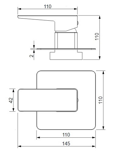 Bateria prysznicowa podtynkowa Parma PM7445 CR Omnires