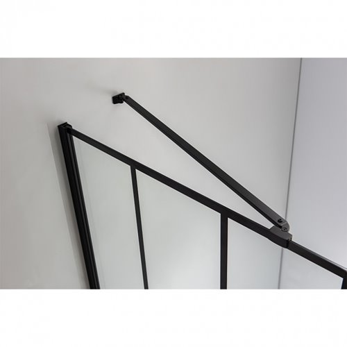 Czarna prostokątna kabina prysznicowa 100x80 drzwi uchylne BS02A