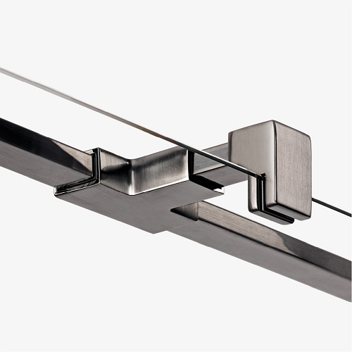 Avexa New Trendy Gunmetal Brushed kabina prysznicowa przyścienna prawa 80x70 cm EXK-3433