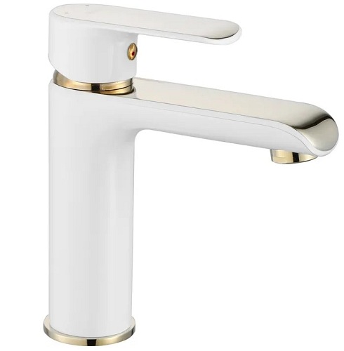 Bateria umywalkowa niska Bloom White Gold Rea