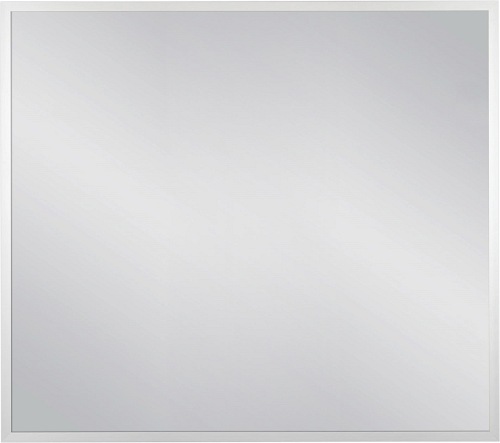 Lustro łazienkowe prostokątne 90x80 cm srebrna rama