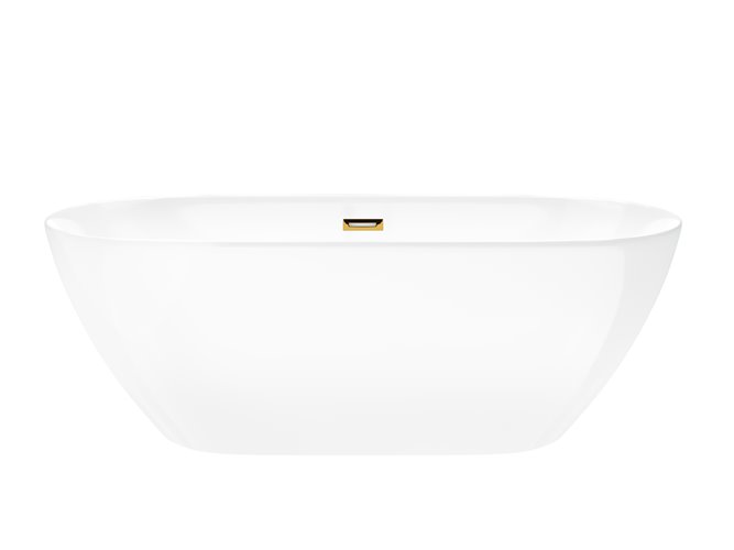 Wanna akrylowa, wolnostojąca Olvena Corsan 170 cm korek klik-klak złoty