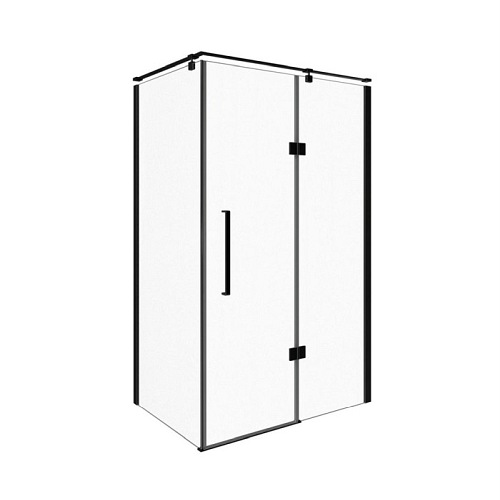Czarna kabina prysznicowa prostokątna 100x80 BK248T08/10KP Fresh Line Prawa
