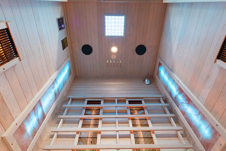 Sauna na podczerwień dwuosobowa panele sól himalajska 120X105X190CM MO-EA2R Infrared Mazur