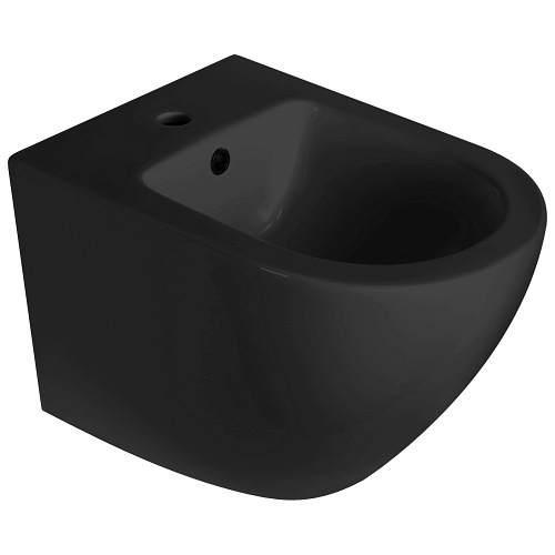 Czarny bidet wiszący Delos Kerra