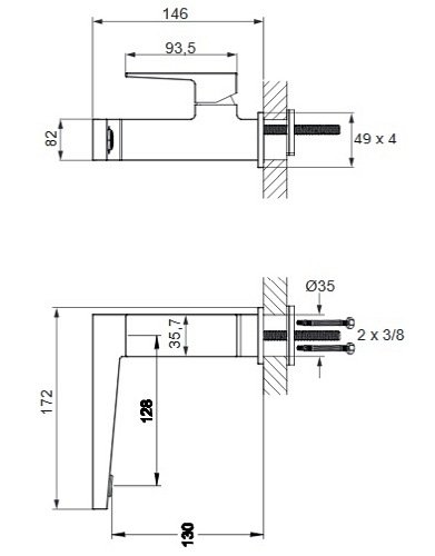 Bateria umywalkowa stojąca Fresh FR7110N CR Omnires